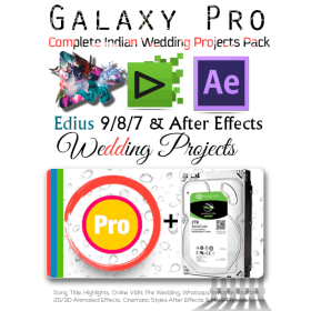 EDIUS 9 Projects + After Effects Projects Dongle (Galaxy Pro) With 2TB HDD