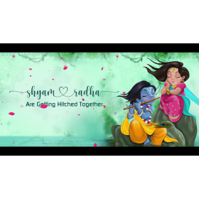 Radha Krishna Style Digital Wedding Invite- eCard